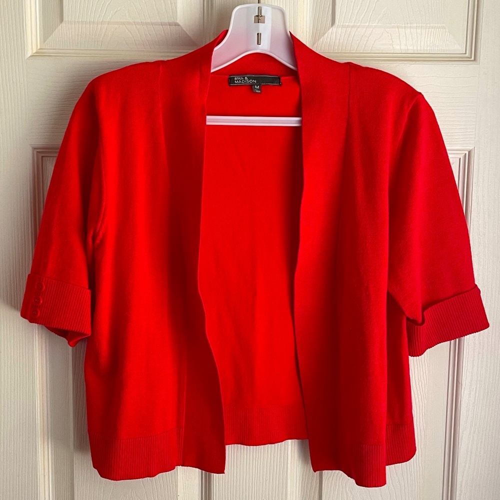 Cardigan Sweater Shrug Reddish/Orange